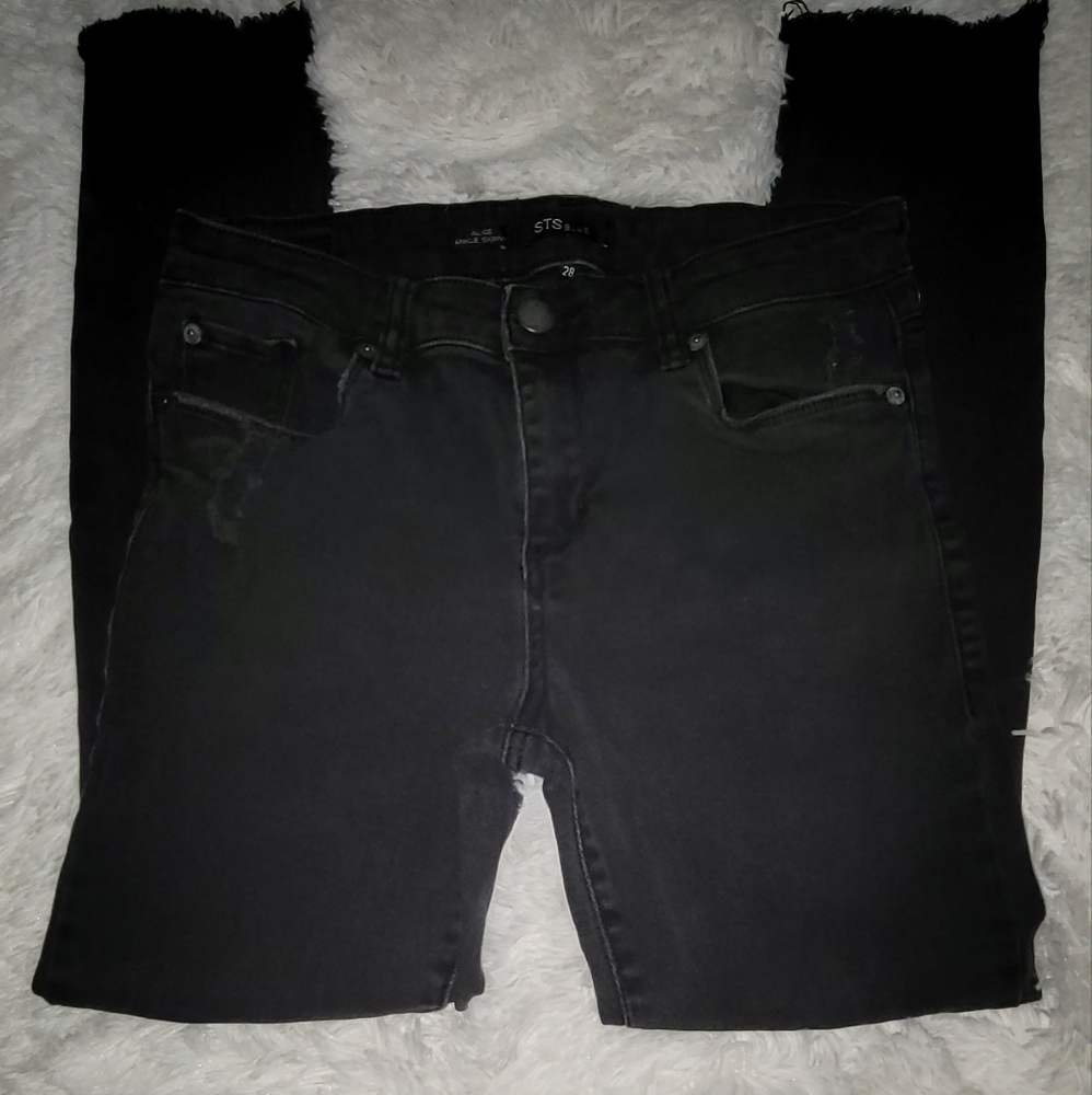STS Blue Alice Ankle Skinny Black Jeans Sz 28 W 29 R 9 L 26